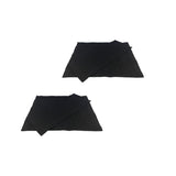 2Set Black Canvas Backrest Seat Cloth for Cross Folding Chair/Stool/Seat