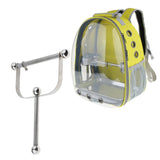 Bird Travel Carrier Kit,Parrot Backpack+Bird Stainless Steel Standing Frame