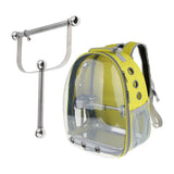 Bird Travel Carrier Kit,Parrot Backpack+Bird Stainless Steel Standing Frame