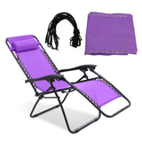 Maxbell PurpleReplacement Fabric Cloth with Black Cords for Patio Folding Recliners