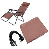 Maxbell Coffee Replacement Fabric Cloth with Black Cords for Patio Recliners