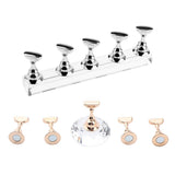 Maxbell 2 Set Magnetic Nail Tips Stand Holder Display Base for Nail Art DIY Practice