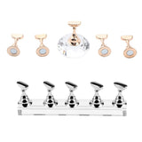 Maxbell 2 Set Magnetic Nail Tips Stand Holder Display Base for Nail Art DIY Practice
