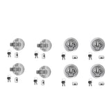 8 Pieces Zinc Alloy Chrome Finished Marine Boat Deck Flush Latch Pull Latch