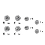 8 Pieces Zinc Alloy Chrome Finished Marine Boat Deck Flush Latch Pull Latch