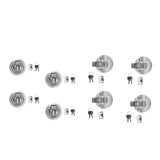 8 Pieces Zinc Alloy Chrome Finished Marine Boat Deck Flush Latch Pull Latch