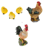 Artificial Realistic Chicken Figure Outdoor Garden Yard Decor Chicken Family