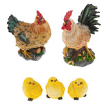 Artificial Realistic Chicken Figure Outdoor Garden Yard Decor Chicken Family