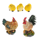 Artificial Realistic Chicken Figure Outdoor Garden Yard Decor Chicken Family