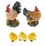 Artificial Realistic Chicken Figure Outdoor Garden Yard Decor Chicken Family