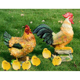 Artificial Realistic Chicken Figure Outdoor Garden Yard Decor Chicken Family