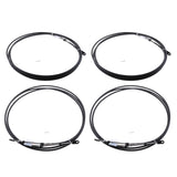 4PCs Universal Throttle Cable for Boat Motor Control Lever 13FT/11FT - Black