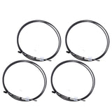 4PCs Universal Throttle Cable for Boat Motor Control Lever 13FT/11FT - Black