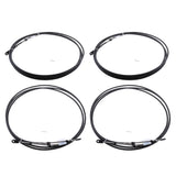 4PCs Universal Throttle Cable for Boat Motor Control Lever 13FT/11FT - Black