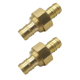 Maxbell 2pcs Brass Hose Fittings 5/8 Garden Hose Repair Mender Male Female Connector
