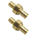 Maxbell 2pcs Brass Hose Fittings 5/8 Garden Hose Repair Mender Male Female Connector