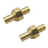 Maxbell 2pcs Brass Hose Fittings 5/8 Garden Hose Repair Mender Male Female Connector