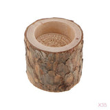 35pcs Natural Tree Stump Wooden Candle Holder Tea Light Candlelight 5cm