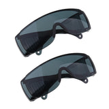 Maxbell 2pcs Safety Glasses Protective Work Labour Eyewear Dust Resistant Grey