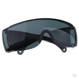 Maxbell 2pcs Safety Glasses Protective Work Labour Eyewear Dust Resistant Grey
