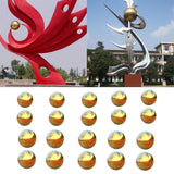 20Pcs 304 Stainless Hollow Ball Seamless Mirror Ball Sphere Home Garden Deco