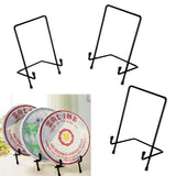 Maxbell 3pcs Metal Display Easel Stand Plate Bowl Picture Photo Display Rack