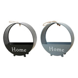 Maxbell 2pcs Wall Hanging Flower Basket Plant Pot for Balcony Decor Grey +Black