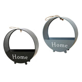 Maxbell 2pcs Wall Hanging Flower Basket Plant Pot for Balcony Decor Grey +Black