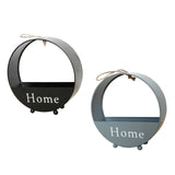 Maxbell 2pcs Wall Hanging Flower Basket Plant Pot for Balcony Decor Grey +Black