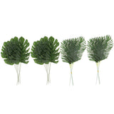 Maxbell 20Pieces Large Artificial Leaf Faux Foliage LeavesMonstera Leaf Palm Leaf