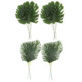 Maxbell 20Pieces Large Artificial Leaf Faux Foliage LeavesMonstera Leaf Palm Leaf