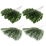 Maxbell 20Pieces Large Artificial Leaf Faux Foliage LeavesMonstera Leaf Palm Leaf
