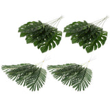 Maxbell 20Pieces Large Artificial Leaf Faux Foliage LeavesMonstera Leaf Palm Leaf