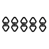 5pcs Safety Swivel Rope Connector Device for Climbing Aerial Dance Black