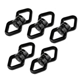 5pcs Safety Swivel Rope Connector Device for Climbing Aerial Dance Black