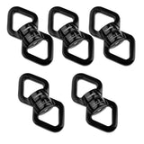 5pcs Safety Swivel Rope Connector Device for Climbing Aerial Dance Black