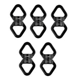 5pcs Safety Swivel Rope Connector Device for Climbing Aerial Dance Black