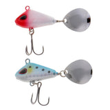 Maxbell 2 Pieces Artificial Metal Spinner Hard Sequins Sea Fishing Spoon Lures