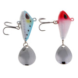 Maxbell 2 Pieces Artificial Metal Spinner Hard Sequins Sea Fishing Spoon Lures