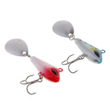 Maxbell 2 Pieces Artificial Metal Spinner Hard Sequins Sea Fishing Spoon Lures