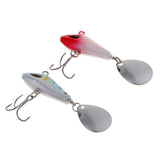 Maxbell 2 Pieces Artificial Metal Spinner Hard Sequins Sea Fishing Spoon Lures