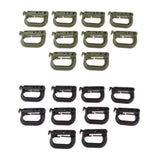 Maxbell 20pcs D-ring Tactical Molle Locking Webbing Buckle Carabiner Climbing Hook