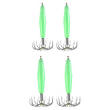 Maxbell Stainless Steel Luminous Squid Hook Barrel Umbrella Octopus Hook 6.3/7.2cm