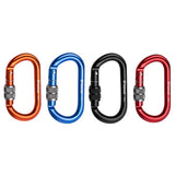 Maxbell 4 Piece 25KN Aluminum Rock Climbing Rescue Safety D Type Carabiner Screwgate