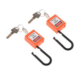 Maxbell 2xSafety Security Lockout Padlock Keyed Different PVC Stainless Steel Orange