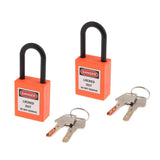 Maxbell 2xSafety Security Lockout Padlock Keyed Different PVC Stainless Steel Orange