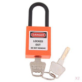 Maxbell 2xSafety Security Lockout Padlock Keyed Different PVC Stainless Steel Orange