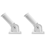 Maxbell 2pcs 180 Deg Adjustable Holder Bracket Metal And Plastic Flag Pole w/ Screws