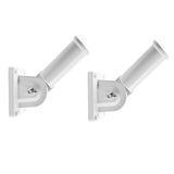 Maxbell 2pcs 180 Deg Adjustable Holder Bracket Metal And Plastic Flag Pole w/ Screws