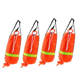 Maxbell 4Piece Orange 0.8cm Kayak Water Floating Life Line Rescue Throw Rope Bag 16m